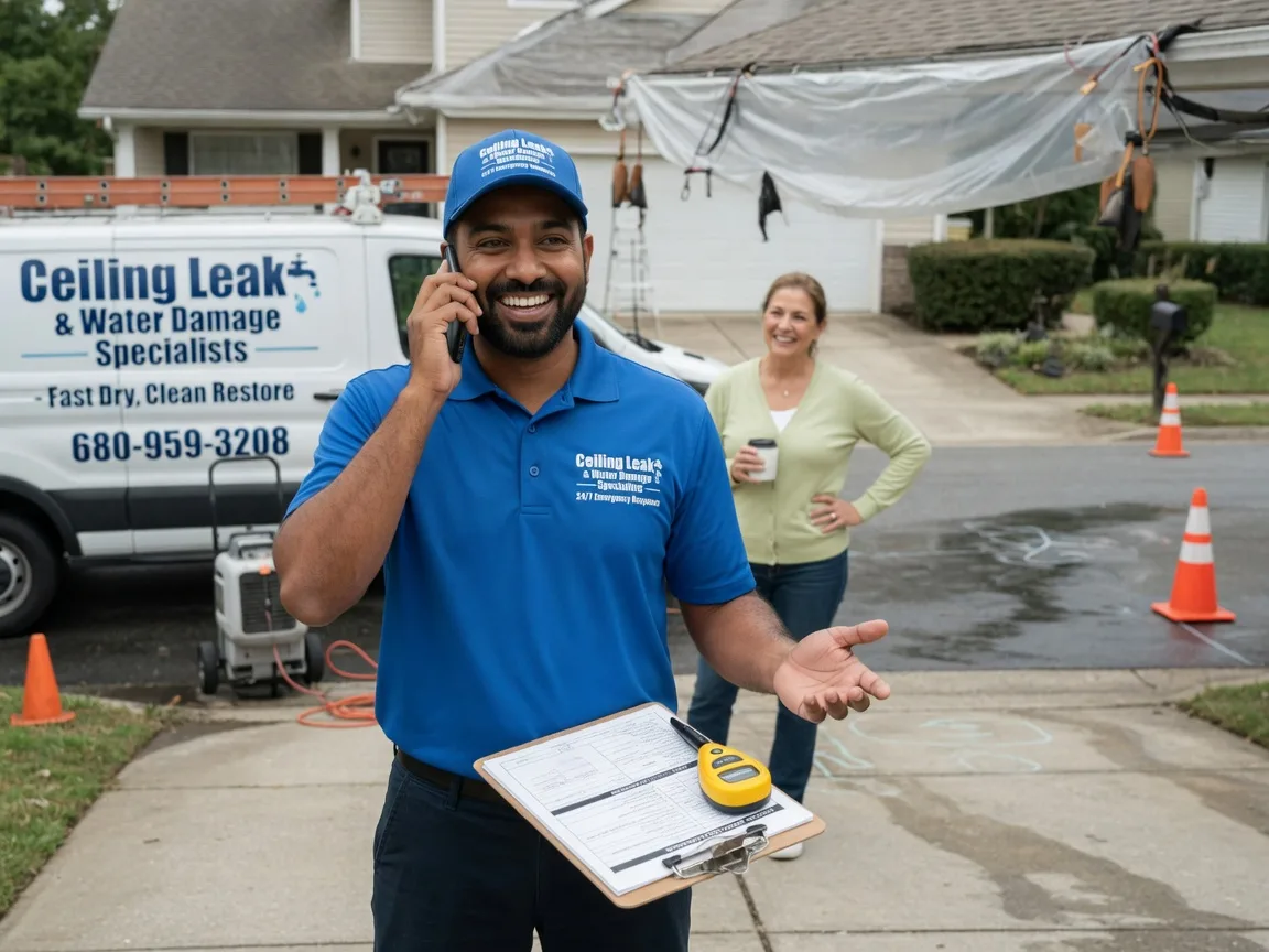 Ceiling Leak Cleanup Pond Creek, OK FAQs